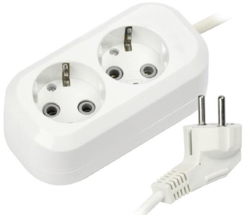 Удлинитель с заземлением Smartbuy 2х5,0м 16А 3500Вт белый картинка 